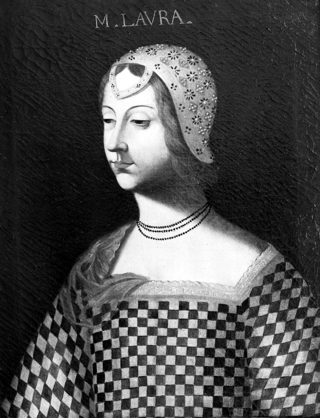 827.5.65 - Portrait de Laure de Noves, au damier